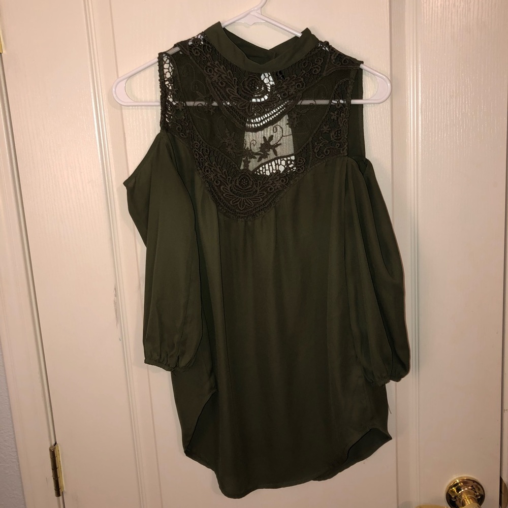 olive green blouse